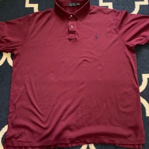 Men’s TALL maroon Polo shirt. Size XXL